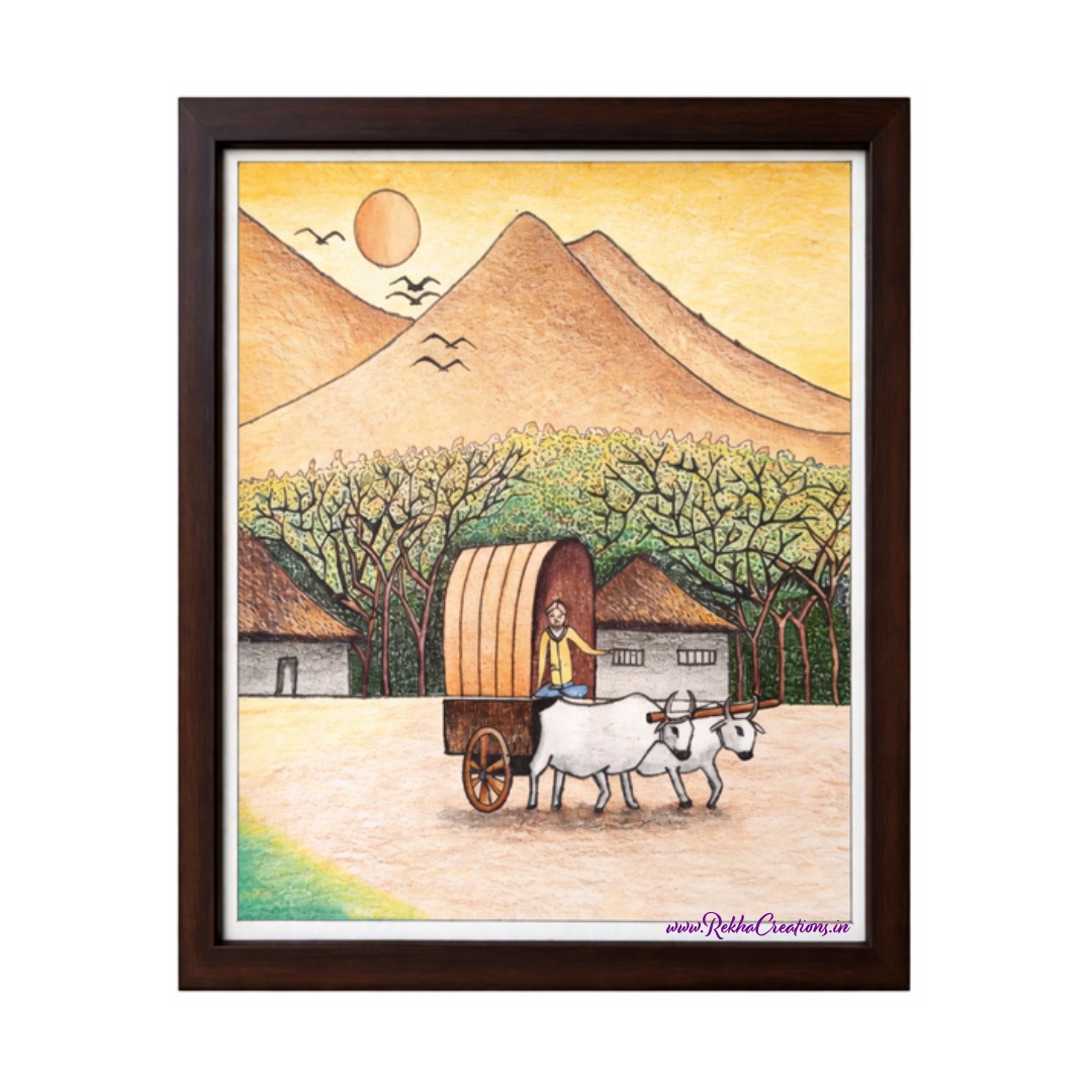 Sunset Journey Through the Village