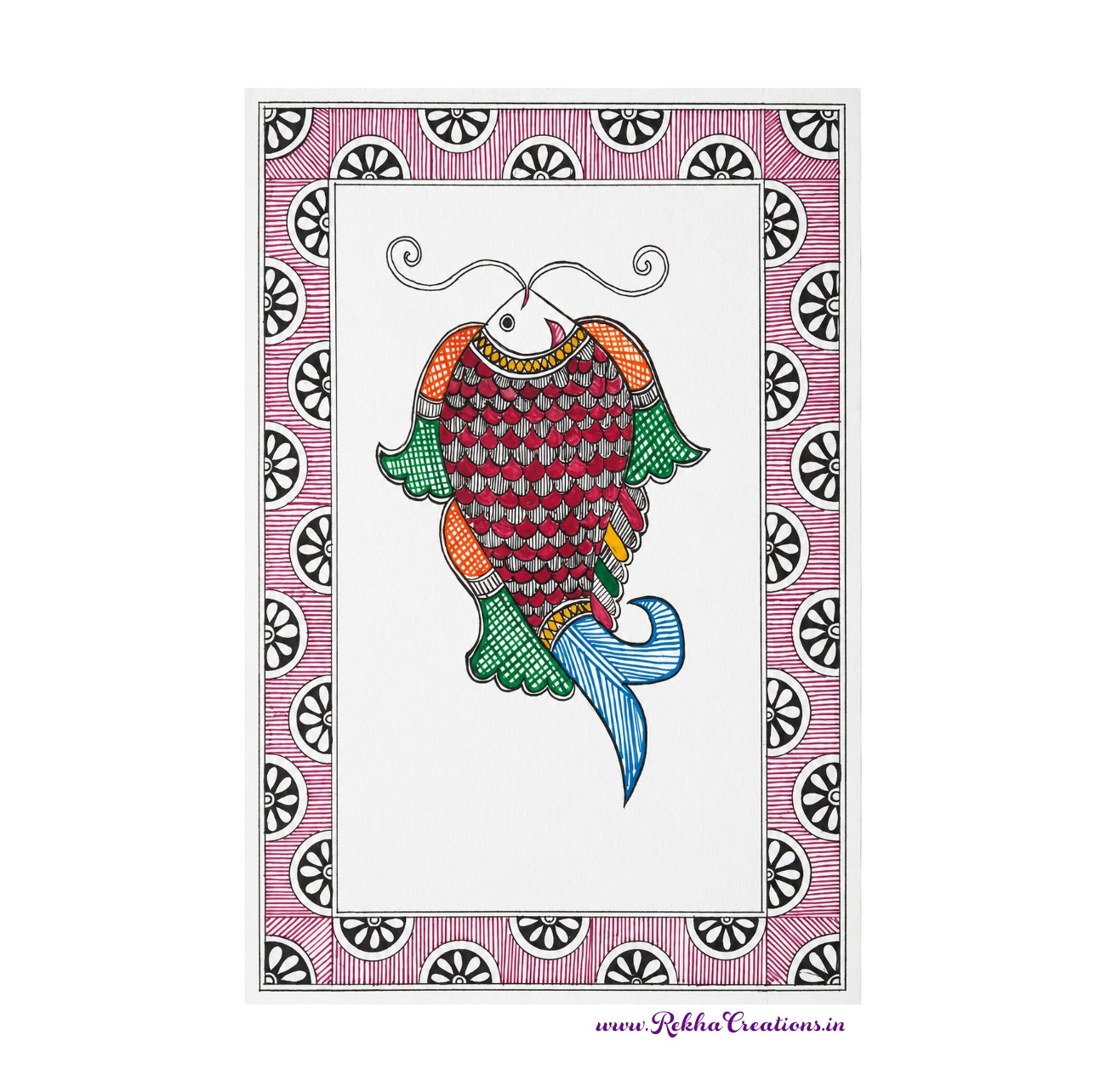 Matsya`s Grace - Madhubani Fish