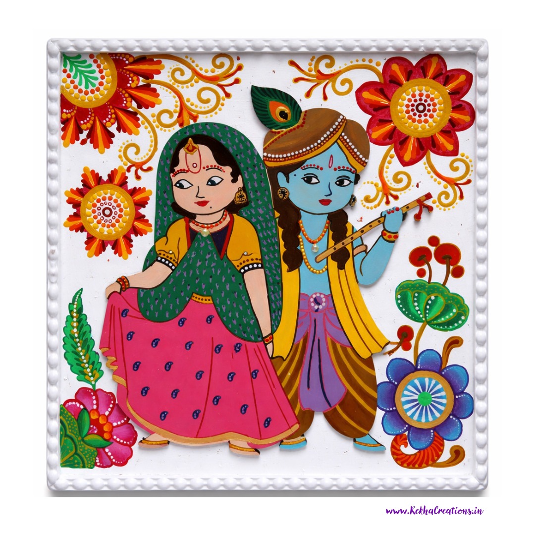 Radha Vallabh Folk Art Painting