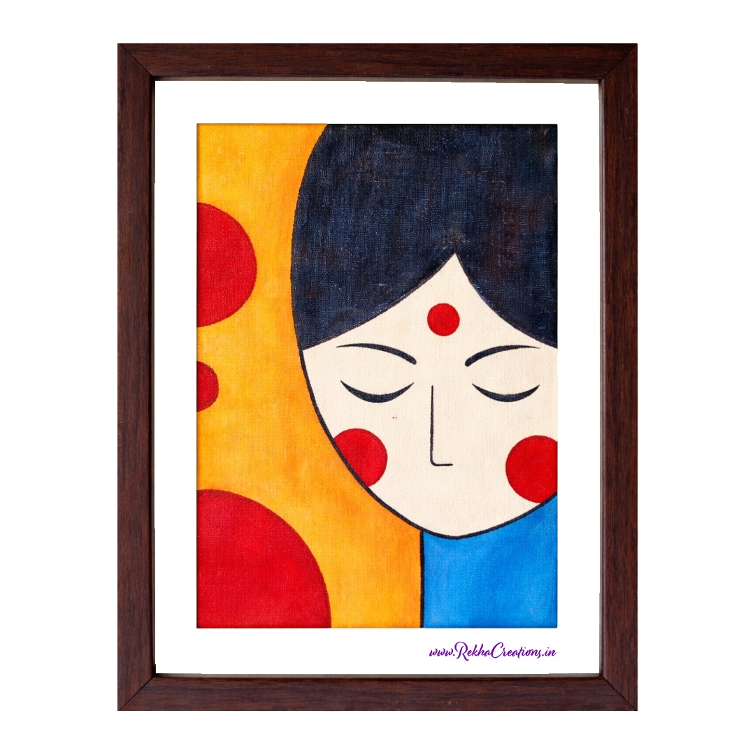 Abstract Indian Woman Painting